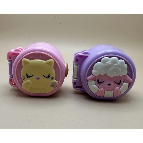 Mattel Other - 2 Mattel Polly‎ Pocket Pajama Party & Sleepy Pets W/2 Girls 1 Sheep